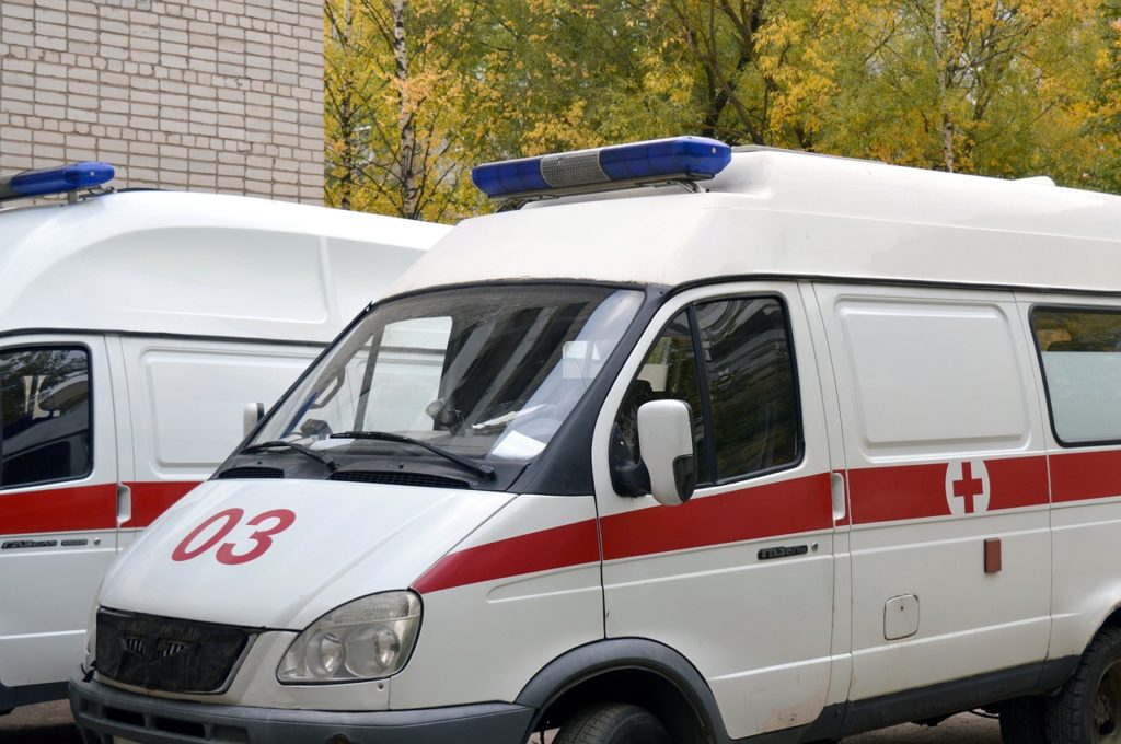 Bild von zwei Krankenwagen